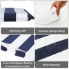FURNIinspire Outdoor Seat Cushions 4pcs Patio Seat Cushion Replacement Seat Cushion, Striped Sponge Seat Cushion For  Gardens, Blue, 15"*15"*2.1" - 2 of 4