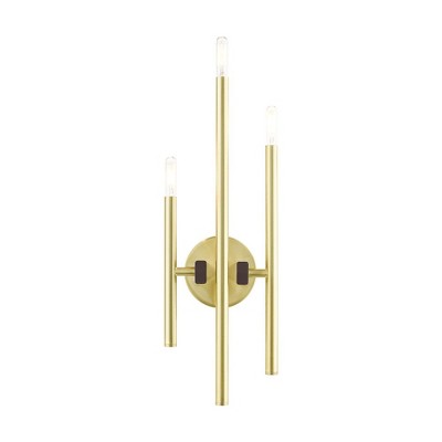 Livex Lighting Denmark 3 - Light Wall Light in  Satin Brass