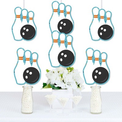 Big Dot of Happiness Strike Up The Fun - Bowling - Bowling Pins and Ball Decorations DIY Baby Shower or Birthday Party Essentials - Set of 20