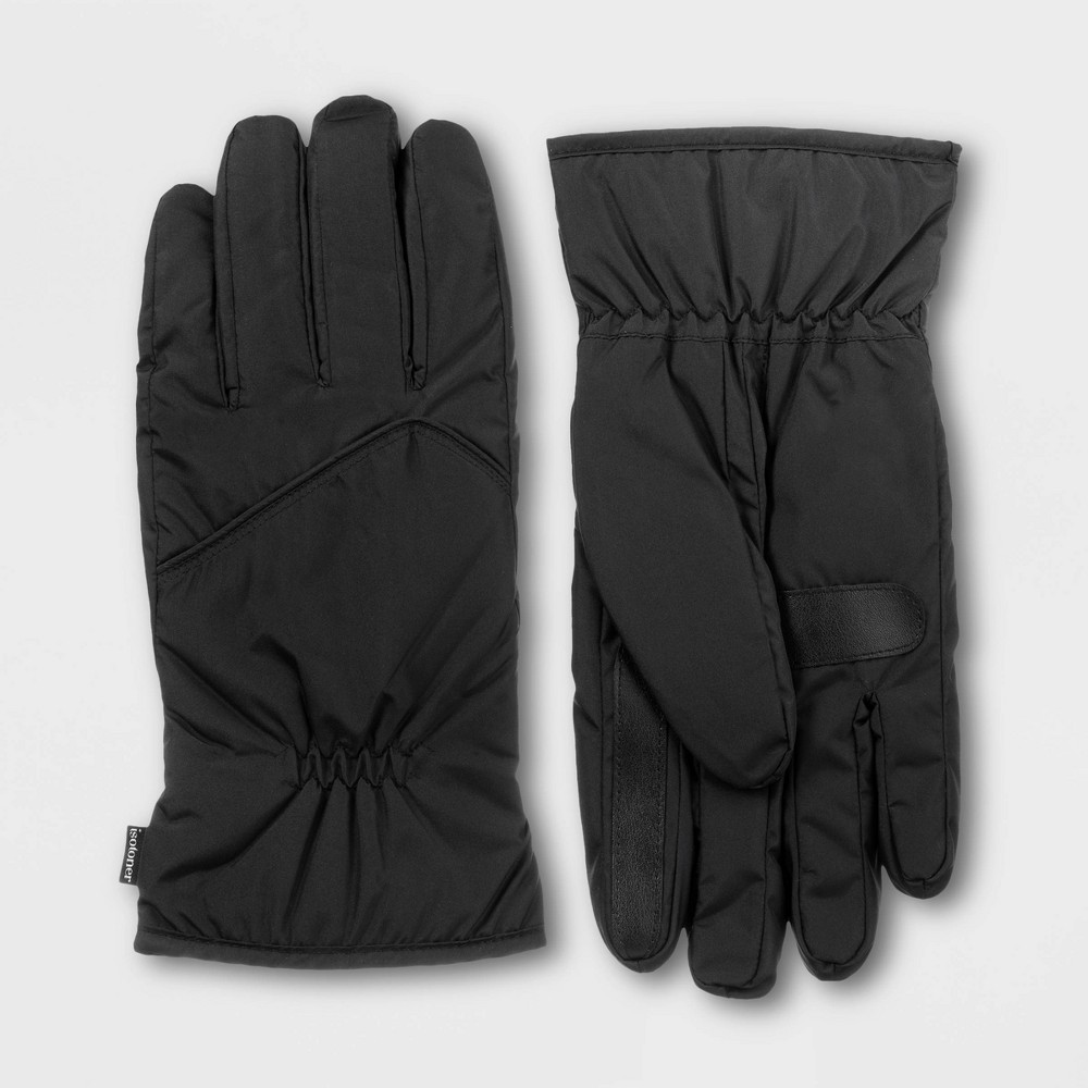 Photos - Winter Gloves & Mittens Isotoner Men's Sleek Heat Gloves - Black S/M 