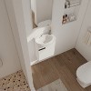 Dolonm 16" Wall-Mounted Bathroom Vanity with Soft-Close Doors & Ceramic Sink - Compact Floating Design for Small Spaces - 4 of 4