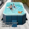 ELJGET 71/83/103/118in Foldable Pool, Non-Inflatable PVC Swimming Pool for Kids, Adults and Pets, Large Portable Kids Pool for Outdoor Backyard Garden - 2 of 4