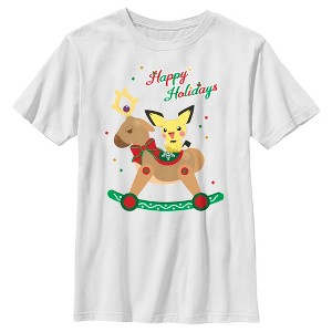 Boy's Pokemon Christmas Pichu Rocker T-Shirt - 1 of 4