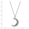Black Bow Jewelry Antiqued Sterling Silver Crescent Moon Ash Holder Necklace, 18 Inch - 4 of 4