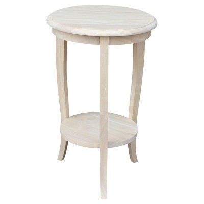 Cambria Round Light Brown Solid Wood End Table