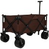 Gulches Utility Park Garden Cart - Customized Color Folding Camping Trolley, Brown, 300lbs Capacity, 37.8" x 21.65" x 34.33" - 3 of 4