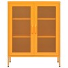 vidaXL Storage Cabinet Mustard Yellow 31.5"x13.8"x40" Steel - 3 of 4