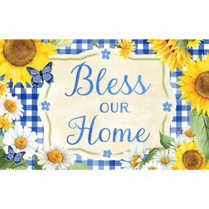 Briarwood Lane Summer Doormat 30x18 Indoor Outdoor Bless This Home Floral For Summer Doormat - 1 of 4