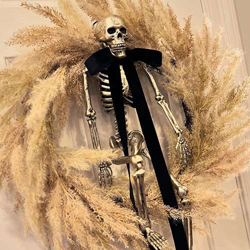 user image by @halloween_is_my_favorite, 24" Poseable Skeleton Halloween Decorative Prop Champagne - Hyde & EEK! Boutique™