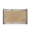 Rauser Modern Industrial 6 Bottle Tabletop Wine Rack Natural/Black - Christopher Knight Home - 4 of 4