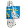 Monoprice Power Cords Extension Cord - 6 Feet - White | 16AWG 3-Outlet Polarized NEMA 1-15 Indoor, 13A/1625W - 2 of 3