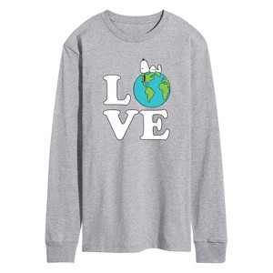 Men's - Peanuts - Love Earth Long Sleeve Graphic T-Shirt - 1 of 4