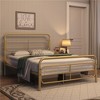 Yaheetech Modern Metal Platform Bed with Geometric Patterned Headboard - 2 of 4