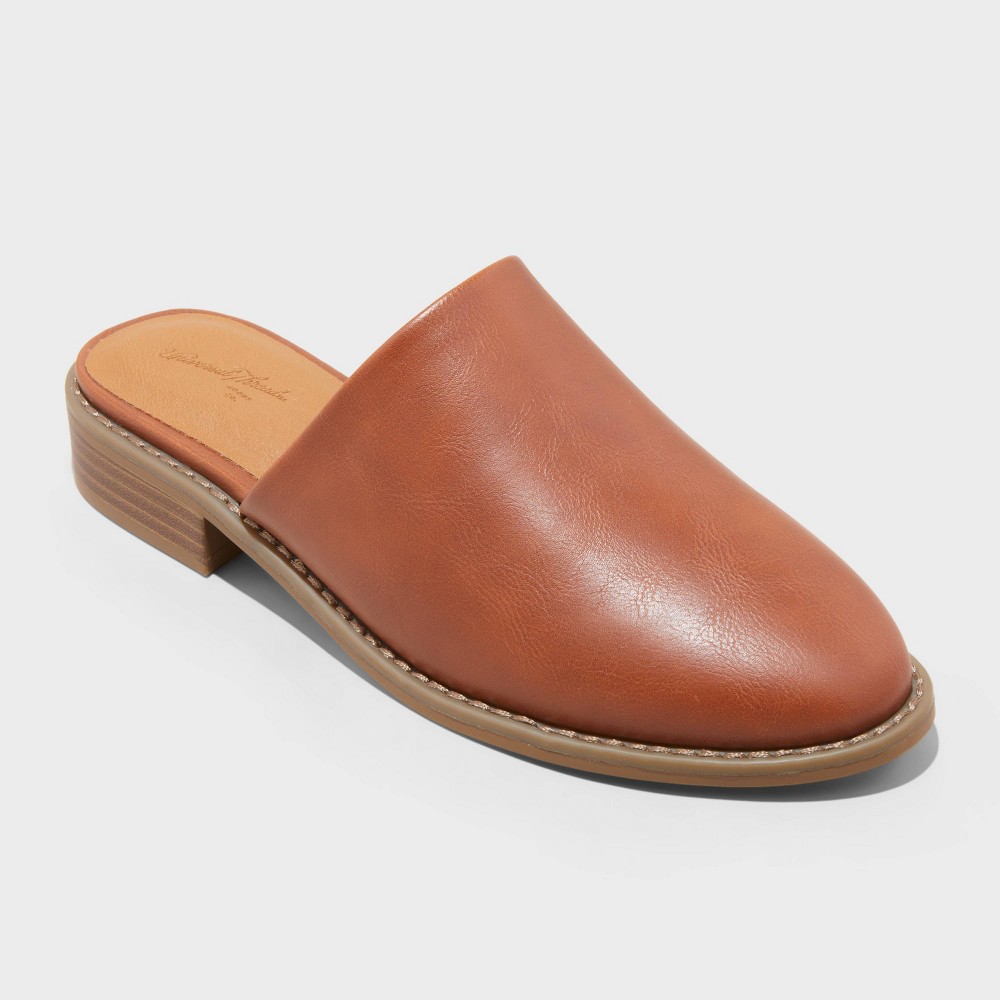 Women's Rita Mule Flats with Memory Foam Insole - Universal Thread™ Brown 9.5