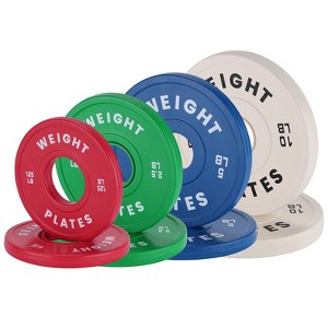 Coucheta Change Plates Set 1.25LB, 2.5LB, 5LB - Rubber-Coated Weight Plates in Pairs, Bumper Plates, Color-Coded, IWF Standard, Fit 2-Inch - 1 of 4