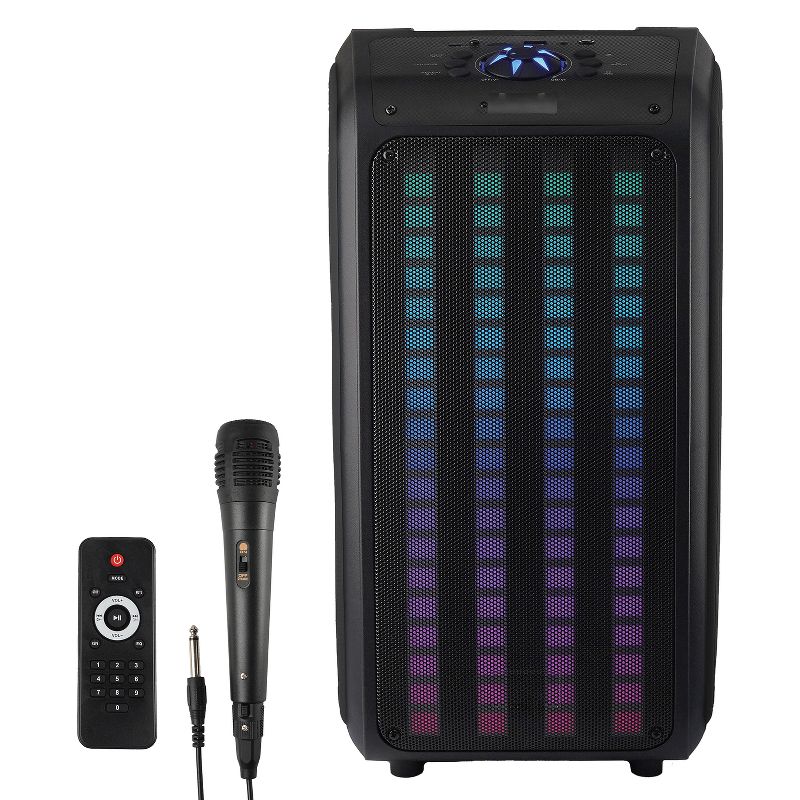 IQ Sound® Sound Traveler 20-Watt-Continuous-Power Portable Backpack Speaker with Wired Microphone and Remote, 1 of 11