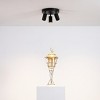 VidaLite Shura 3-Head Round Flush Mount Black - 4 of 4