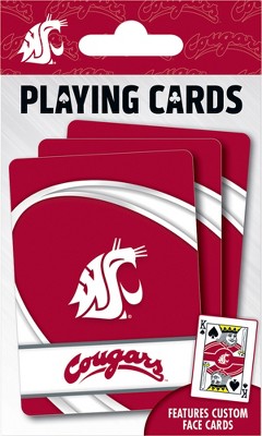 MasterPieces Officially Licensed NCAA Washington State Cougars Playing Cards - 54 Card Deck for Adults