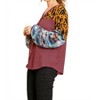 Women's Animal & Aztec Waffle Knit Top - umgee - 2 of 4