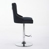 GDFStudio Ariana Modern 360° Swivel Velvet Upholstered Tufted Barstools with Adjustable Height (Set of 2) - 4 of 4