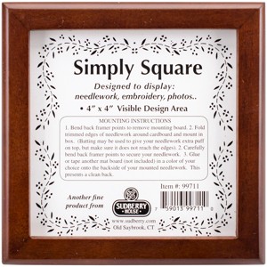 Sudberry House Mahogany Simply Square Box 5"X5"X2.75"-Design Area 4"X4" - 1 of 2