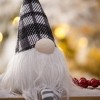 SEVOBAL Christmas Gnomes Set of 3 Fabric Sitting Gnomes with Plaid Hats Long Beards for Holiday Table Decor, Gray, 3.5"*3.5"*14.6" - 3 of 4