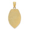 Black Bow Jewelry 14k Yellow Gold Polished Badge Pendant - 3 of 4