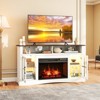 Tangkula Fireplace TV Stand w/ Remote Controls & Thermostat Storage Cabinets - 2 of 4