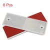 Unique Bargains Warning Reflective Plate Tape Reflector Stickers w Hole for Car Truck White 8 Pcs - 4 of 4