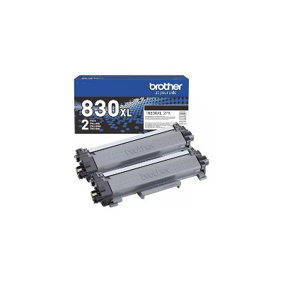 Brother TN830XL Black High Yield Toner Cartridge 2/Pack (TN830XL2PK) print up to 3 000 pages