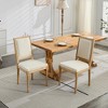 NicBex Set of 2 French Country Dining Chairs, Carved Solid Wood Frame, Square Upholstered Back Kitchen Side Chairs for Living/Dining Room - 3 of 4