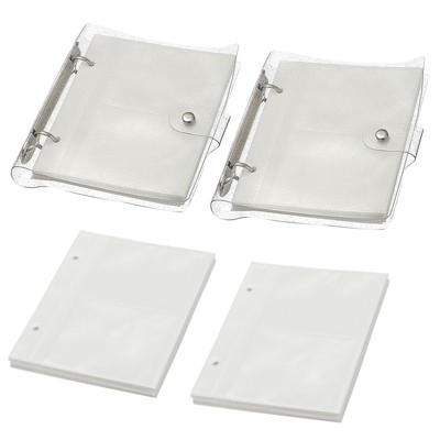 Unique Bargains PU Material Waterproof Refillable Double-Sided Photo Album with 200 Pockets 2 Pcs
