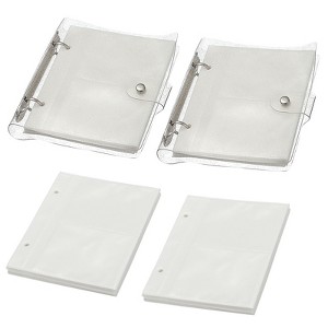 Unique Bargains PU Material Waterproof Refillable Double-Sided Photo Album with 200 Pockets 2 Pcs - 1 of 3
