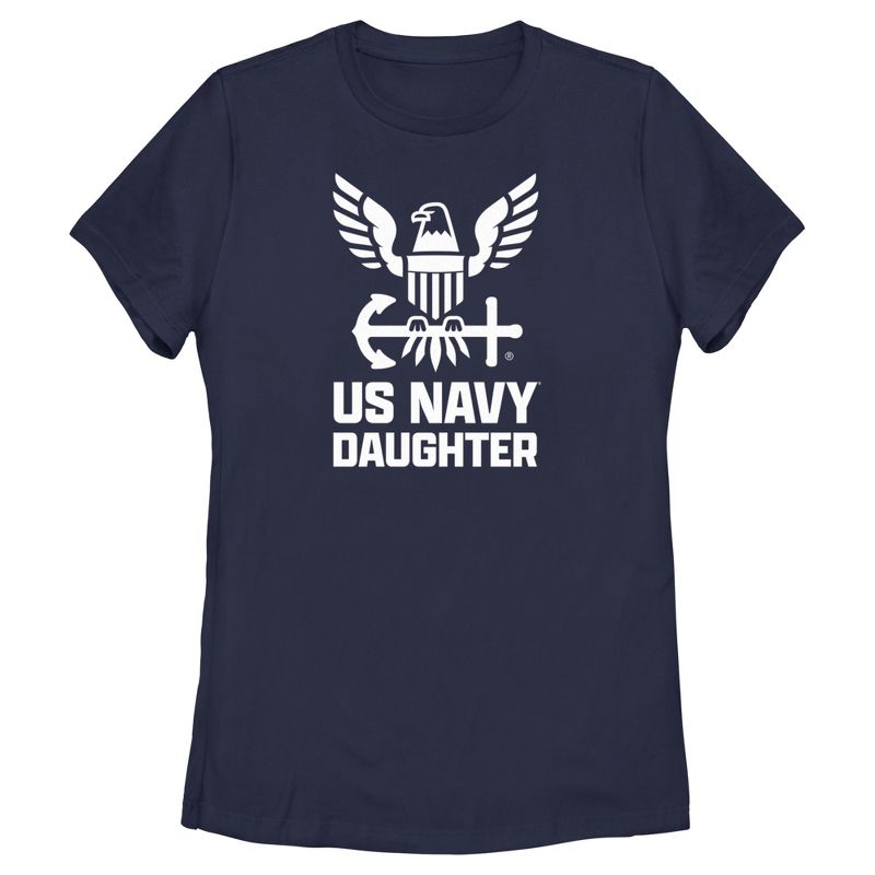 Women's United States Navy Official Eagle Logo Daughter T-Shirt, 1 of 5