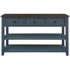 COWLOWN Console Table with 3 Drawers & 2 Shelves, Solid Frame for Living Room & Entryway - 1 of 4