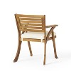 Sapphtopaz Patio Dining Chairs Set of 2 Stylish Wood Outdoor Chair with Slat Panel Design for Garden, Lawn, Balcony, Patio - 2 of 4