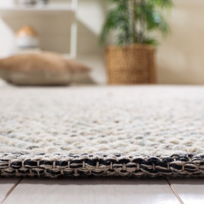 Handmade Camel and Grey Wool Runner Rug, 2'3" x 10'