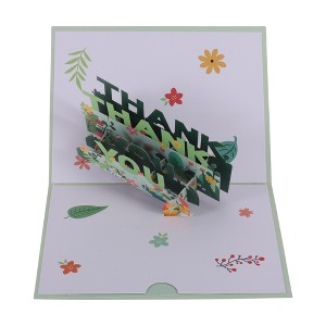 Unique Bargains Greeting Card 3D Thank You Card Paper 8.3"x6.3"x0.4" 1 Pc - 1 of 4