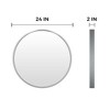 Keonjinn Metal Framed LED Round Frontlit Bathroom Vanity Wall Mirror, 3 Color Temperatures Dimmable, Anti-Fog - 3 of 4