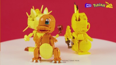MEGA Pokemon Building Kit, Kanto Region Trio with 3 Action Figures