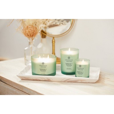 Green Frosted Glass Jar Soy Candle with Wooden Lid