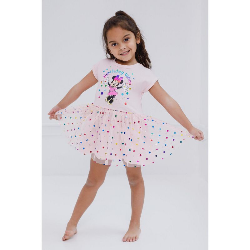 Disney Minnie Mouse Mickey Mouse Rainbow Tulle Dress Toddler to Big Kid, 5 of 7