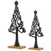 Northlight Starry Trees Metal Christmas Decorations - 18.5" - Black - Set of 2 - 4 of 4