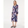 Collared Twist Wrap Midi Dress Printed ITY-L - 2 of 3