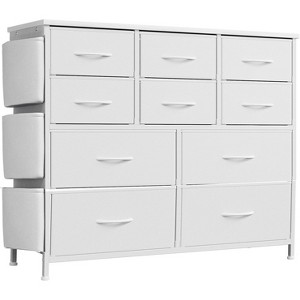 homfan Cabinet Dresser Chest for Bedroom with 10 Drawers Fabric Storage Drawer with Side Pockets - 1 of 2