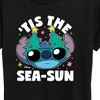 Women's - Lilo and Stitch - Tis the Sea-Sun Christmas Short Sleeve Graphic T-Shirt - 2 of 4