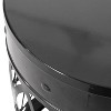 CAVINAS 16"/18"Hollow Open Curved Outdoor End Table,Set of 2,Cylindrical Iron Side Table for Patio,Outdoor Furniture,Indoor&Outdoor Table - 3 of 4