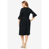 Jessica London Women's Plus Size Ponte Fit & Flare Dress - 3 of 4