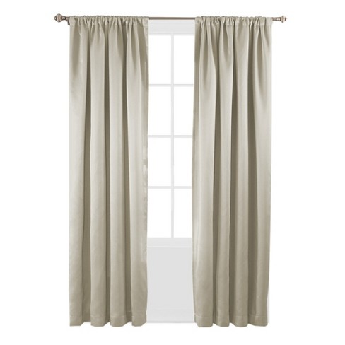 Tricia Room Darkening Curtain Stone (52" X 95") - Eclipse : Target