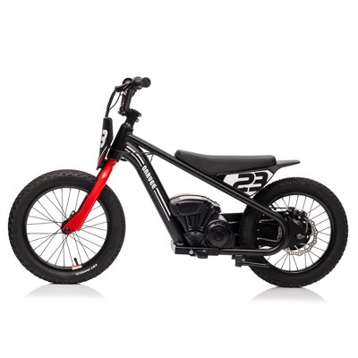 Red Electric Dirt Bike, 360W Kids Dirt Bike, Electric Motorcycle, Adjustable Speeds 6.84/11.81/15.53 MPH, Kids Electric Bikes 6-12, 16" Off-Road Whee